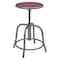 National Public Seating Adj. Stool, Wine Seat, Gry Frame, 18" H 6818-02 - alternate 3